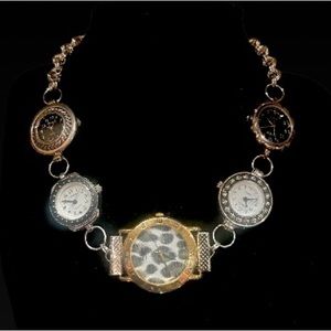 Hand made watch choker necklace